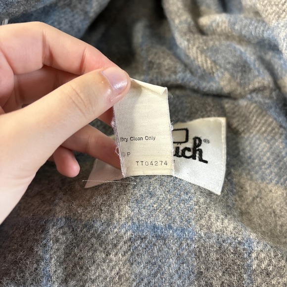 Woolrich Jacket Men's Large Blue Hooded Mountain Parka Wool Flannel‎ Lined 6108 - Picture 13 of 14